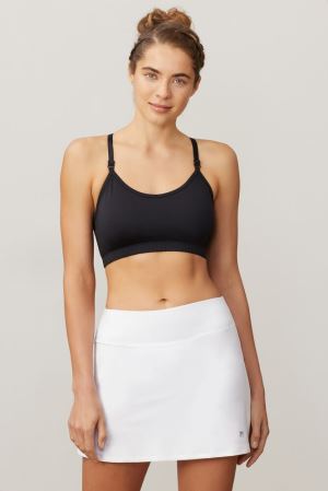 FILA Skinny Back Bra Shirts Black,Womens Tennis | CA.MJPGTR234